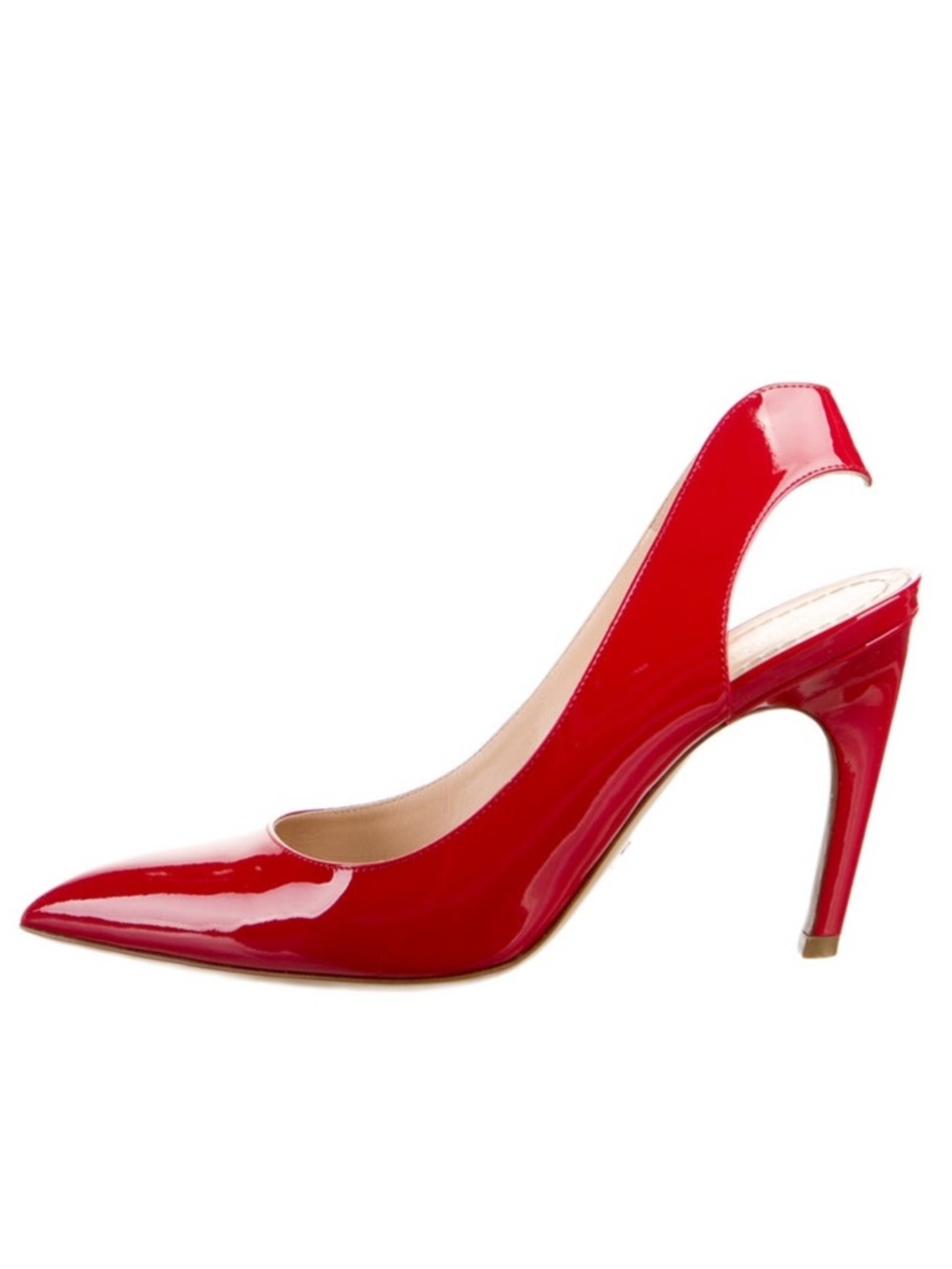 Dior Glossy Red Patent Slingback Pump